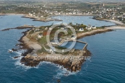 Presqu 'ile du Vivier, Landunvez vue du ciel