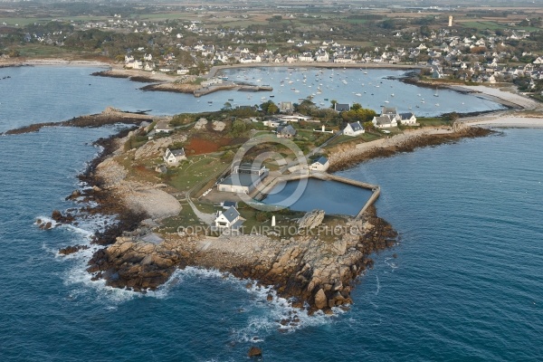 Presqu 'ile du Vivier, Landunvez vue du ciel