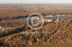 Péage de Saint-Arnoult-en-Yvelines vue du ciel