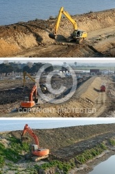 Reconstruction des digues en Vendée aprés la tempete Xynthia