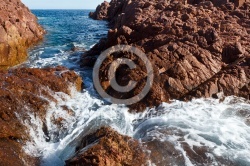 Roche volcanique dans le massif de l Esterel