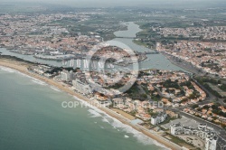 Saint-Gilles-Croix-de-Vie vue du ciel