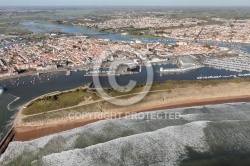 Saint-Gilles-Croix-de-Vie vue du ciel