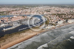 Saint-Gilles-Croix-de-Vie vue du ciel