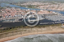 Saint-Gilles-Croix-de-Vie vue du ciel