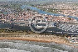 Saint-Gilles-Croix-de-Vie vue du ciel