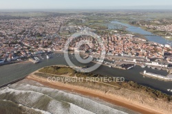 Saint-Gilles-Croix-de-Vie vue du ciel