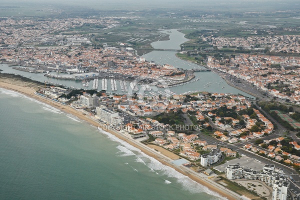 Saint-Gilles-Croix-de-Vie vue du ciel