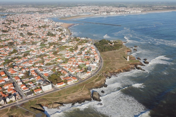 Saint-Gilles-Croix-de-Vie vue du ciel