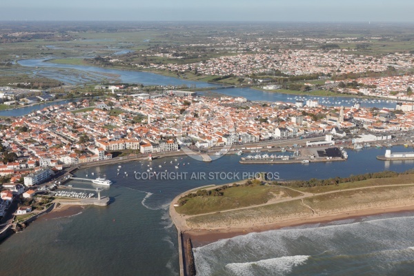 Saint-Gilles-Croix-de-Vie vue du ciel