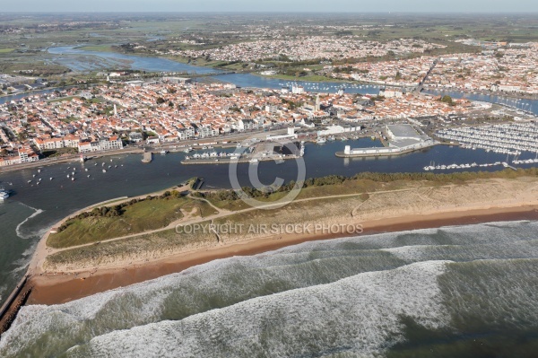 Saint-Gilles-Croix-de-Vie vue du ciel