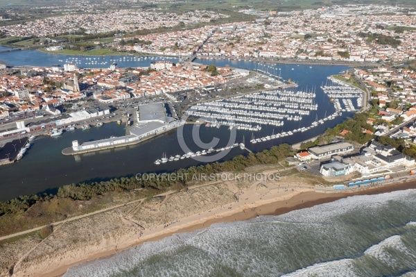 Saint-Gilles-Croix-de-Vie vue du ciel