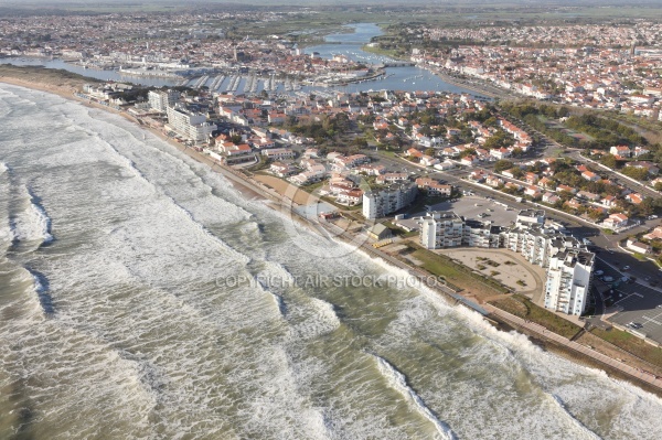 Saint-Gilles-Croix-de-Vie vue du ciel