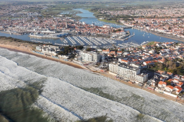 Saint-Gilles-Croix-de-Vie vue du ciel