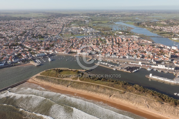 Saint-Gilles-Croix-de-Vie vue du ciel