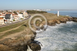 Saint-Hilaire-de-Riez le phare feu grosse terre vue du ciel