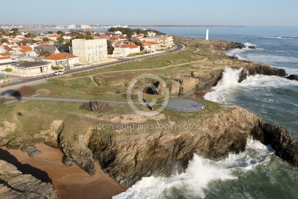 Saint-Hilaire-de-Riez le phare feu grosse terre vue du ciel