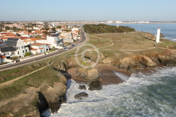 Saint-Hilaire-de-Riez le phare feu grosse terre vue du ciel