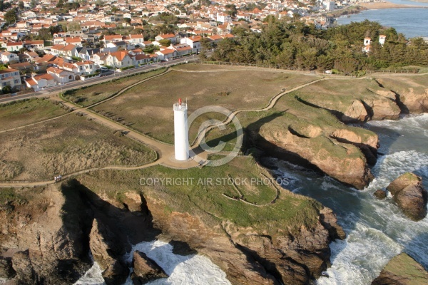 Saint-Hilaire-de-Riez le phare feu grosse terre vue du ciel