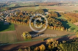 Saint-Maurice-Montcouronne vue du ciel  en automne