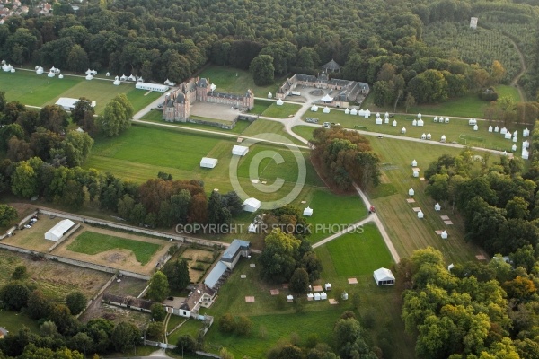 Salon Château de Baville, St Chéron 91 vue du ciel