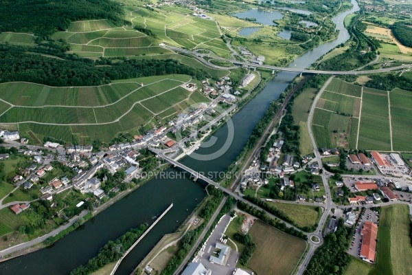 Schengen, Le Luxembourg vue du Ciel