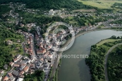 Sierck-les-Bains vue du ciel, Moselle  57