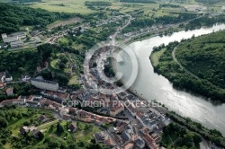 Sierck-les-Bains vue du ciel, Moselle  57