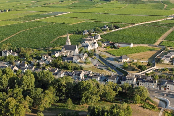 Souzay-Champigny vue du ciel, France