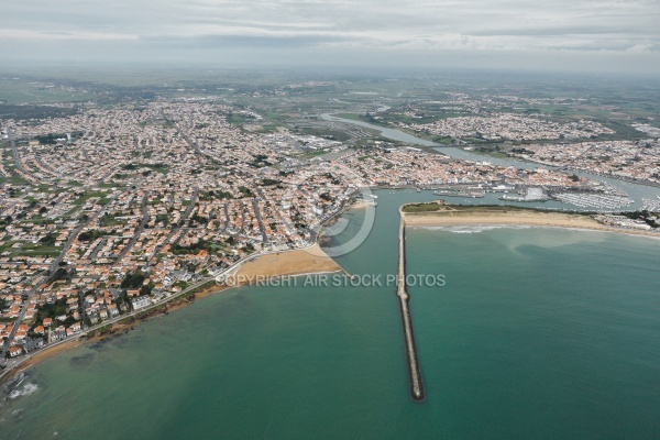 St-Gilles-Croix-de-Vie et St-Hilaire de Riez vue du ciel