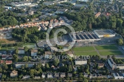 Supermarché Dourdan vu du ciel, 91410