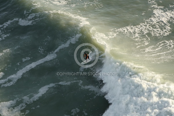 Surfer vue du ciel à Brétignolles-sur-Mer