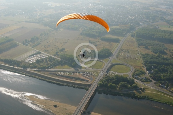 Survol de la Loire en ULM paramoteur - Blois 41