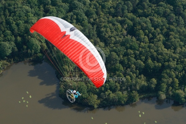 Survol de la loire en ULM paramoteur