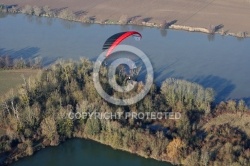 Survol de la seine en paramoteur à Mantes-la-Jolie 78