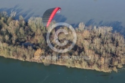 Survol de la seine en paramoteur à Mantes-la-Jolie 78