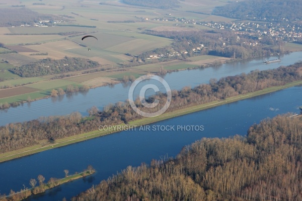 Survol de la seine en paramoteur à Mantes-la-Jolie 78