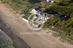 Tréguer plage vue du ciel, Finistère