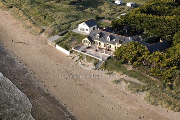 Tréguer plage vue du ciel, Finistère