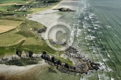 Ty an Quer plage vue du ciel, Finistère