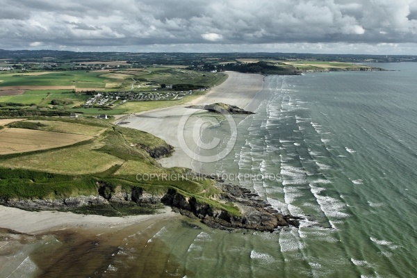 Ty an Quer plage vue du ciel, Finistère