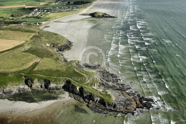 Ty an Quer plage vue du ciel, Finistère