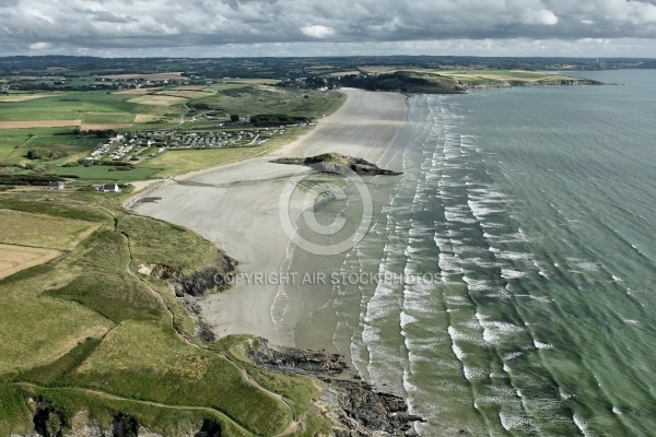 Ty an Quer plage vue du ciel, Finistère