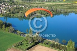 ULM paramoteur ,plan d eau du pays  Drouais