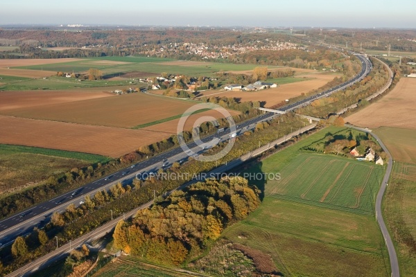 Vaugrigneuse autoroute A10 Aquiiaine vue du ciel