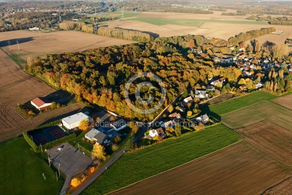 Vaugrigneuse le bourg vue du ciel