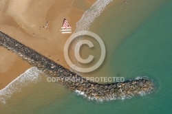 Voilier , plage de Jard-sur-mer, Vendée 85