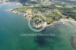 vue aerienne de Kerinis, Golfe du Morbihan 56