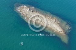 vue aerienne de l Ile Mousker, Golfe du Morbihan 56