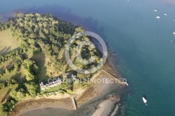 vue aerienne de l île Irus,  Golfe du Morbihan 56